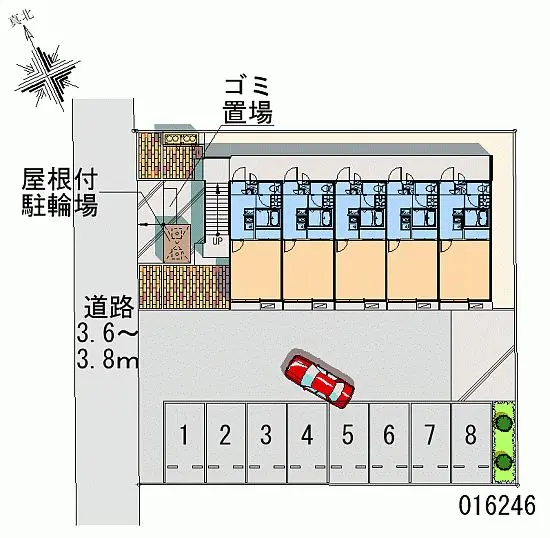 ★手数料０円★郡山市田村町徳定字苧干場　月極駐車場（LP）